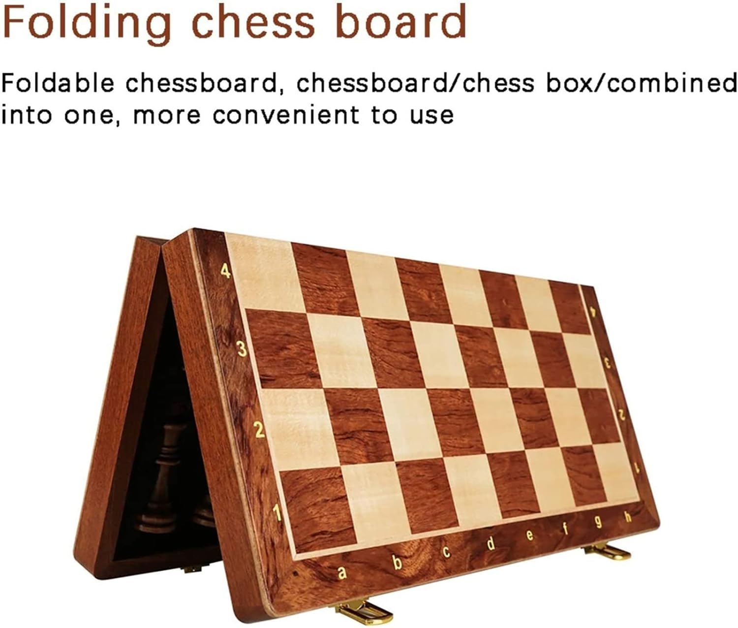 Juego de ajedrez de madera para niños y adultos  Juego de ajedrez Staunton de 18 pulgadas  Juegos de mesa de ajedrez plegables grandes