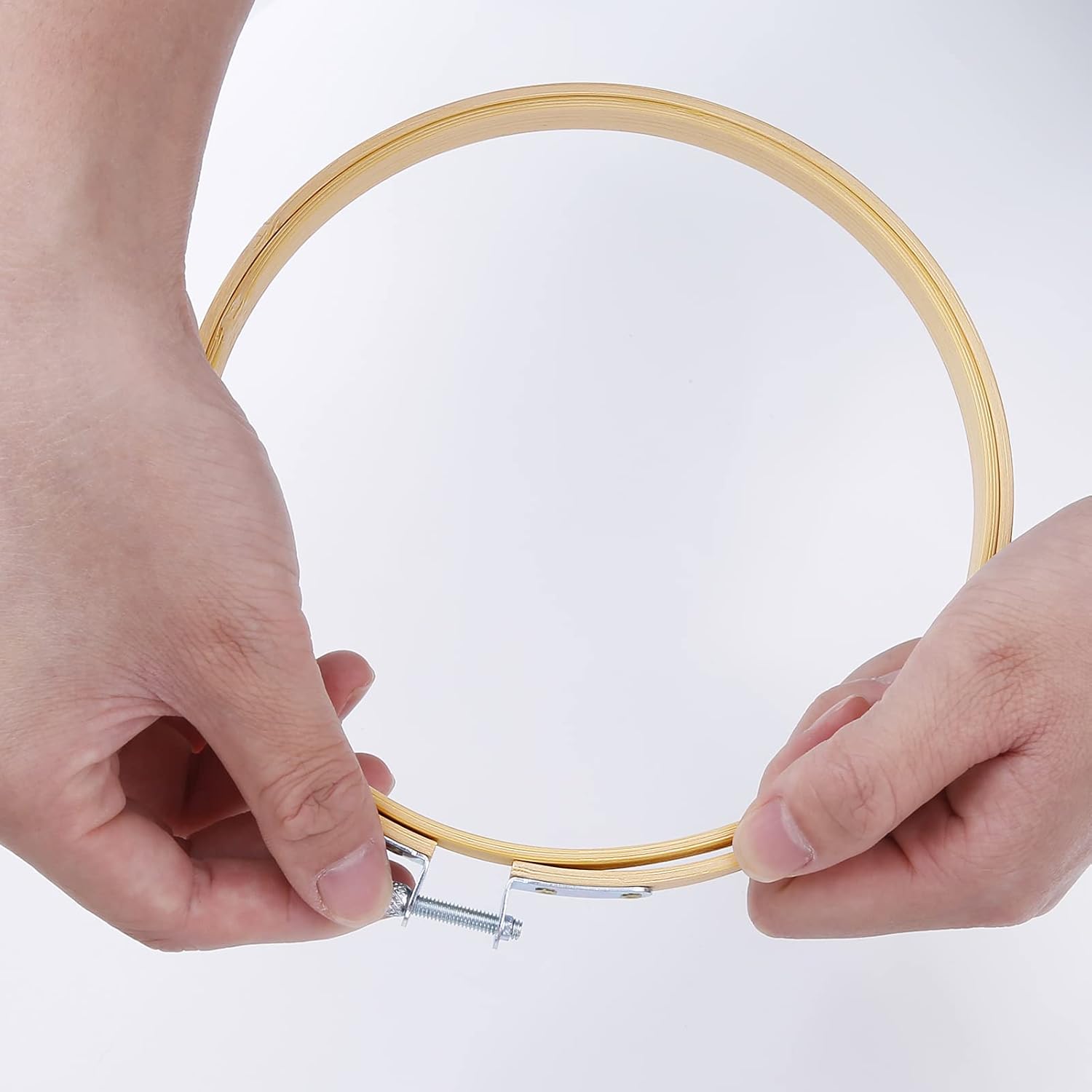 Caydo 40 aros redondos de bordado de 6 pulgadas a granel, anillo de aro de punto de cruz para decoración de bordado y costura práctica