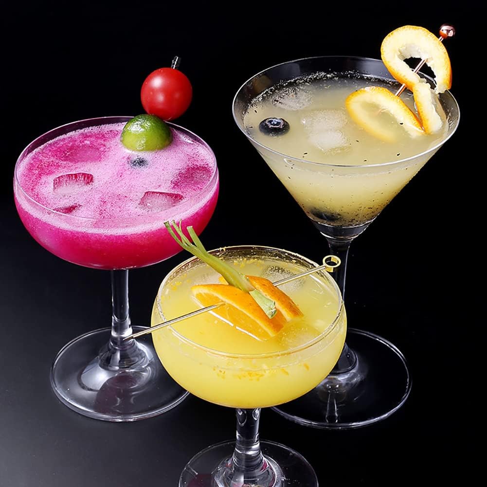 10 púas de cóctel de acero inoxidable, palillos de martini de metal, palillos de frutas, palillos de dientes de oliva, brochetas para fiestas,