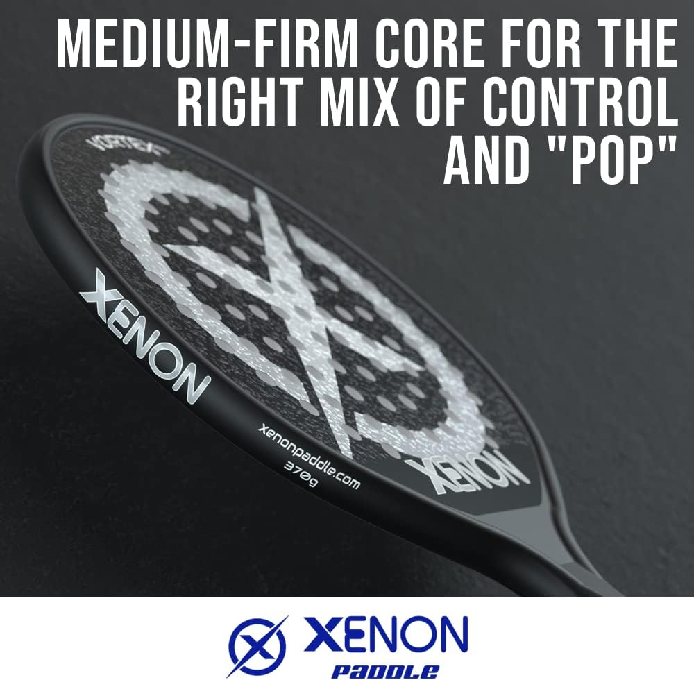 Xenon Vortex Platform – Pala de tenis con plataforma  Cabeza de gran tamaño  Punto de equilibrio uniforme  Núcleo de espuma de firmeza media