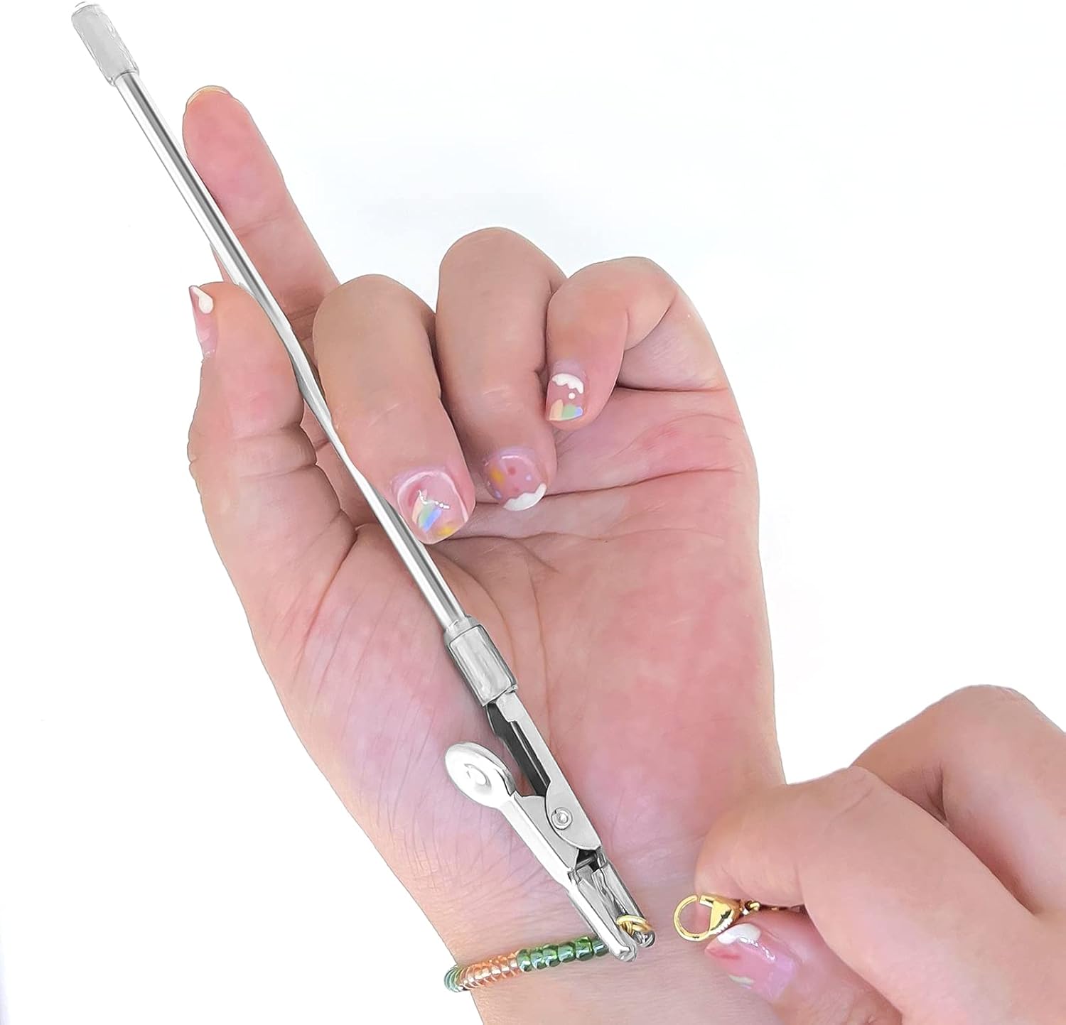 Herramienta de asistencia de pulsera, collar de joyería reloj pulsera pulsera hebilla cierre joyería fijación y gancho asistencia