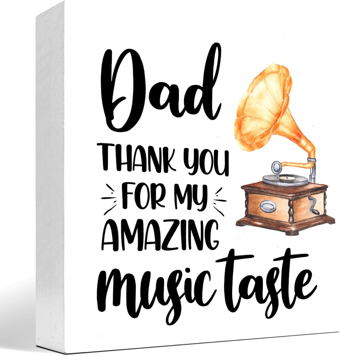 Letrero de madera con texto en inglés Dad Thank You for My Amazing Music Taste , decoración de escritorio para mamá, hogar, dormitorio, oficina,