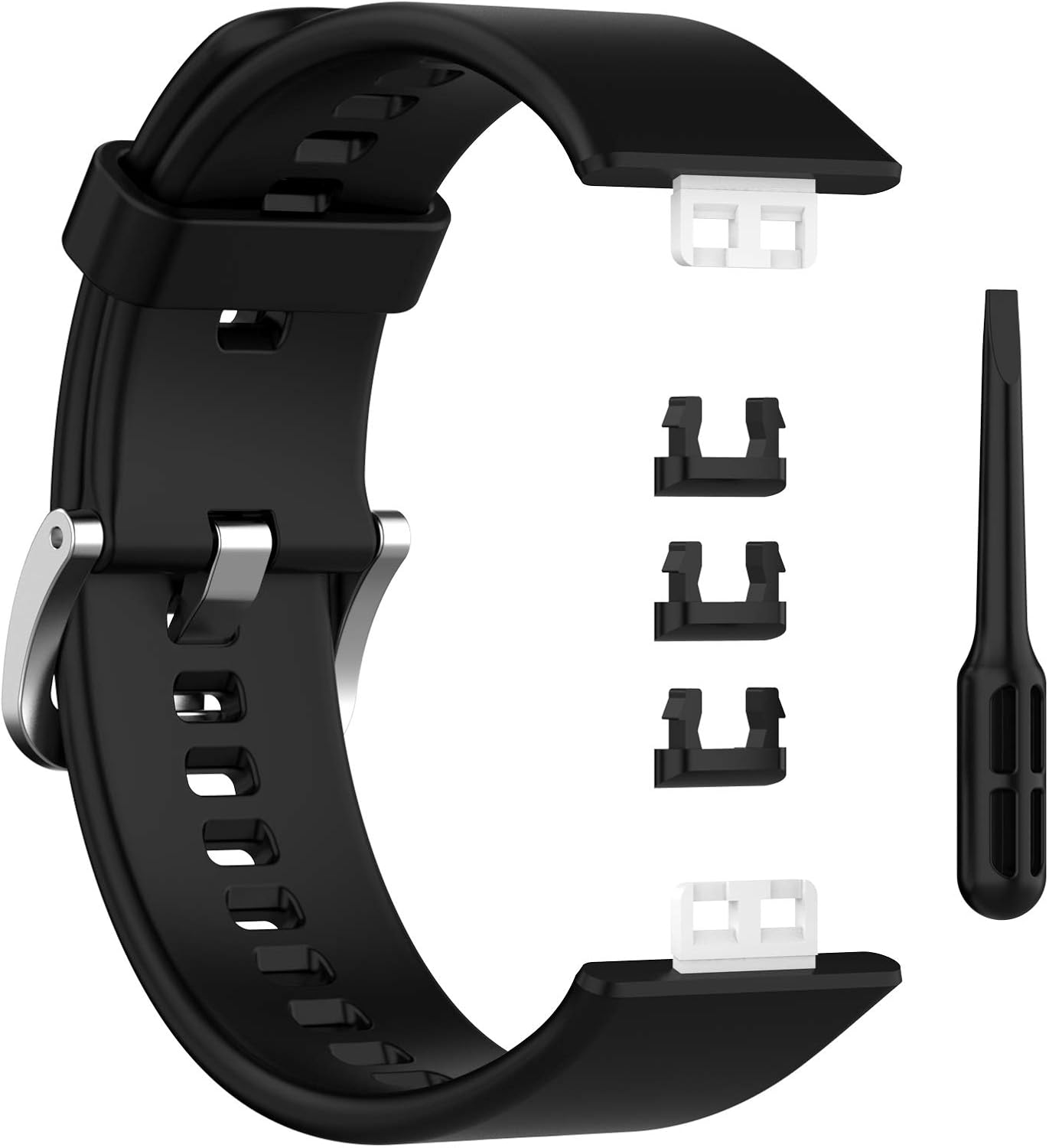 Correa de repuesto con funda compatible con Huawei Watch Fit Smartwatch pulsera con todo incluido pantalla protectora para hombres y mujeres para