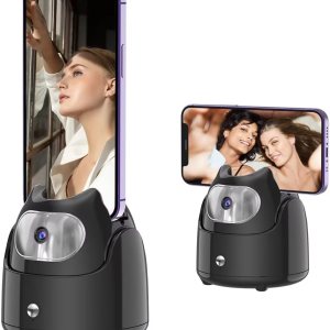 AFARER Rastreador giratorio inteligente con detección de movimiento inalámbrico, rotación de 360, dispositivo de chat de video para iPhone, soporte AFARER Rastreador giratorio inteligente con detección de movimiento inalámbrico, rotación de 360, dispositivo de chat de video para iPhone, soporte