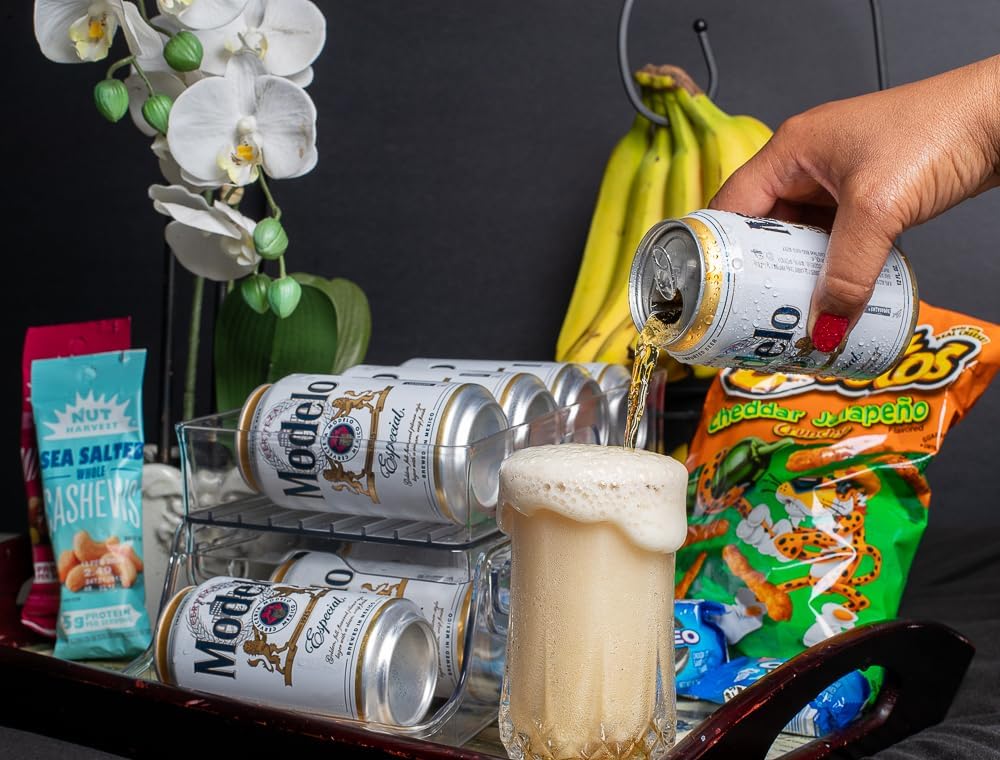 Makers’ Market – Dispensador automático de latas de soda para refrigerador o despensa – tiene capacidad para 1 o 2 capas y dispensa bebidas