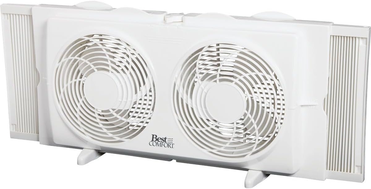Ventilador de ventana doble de 7 pulgadas Best Comfort