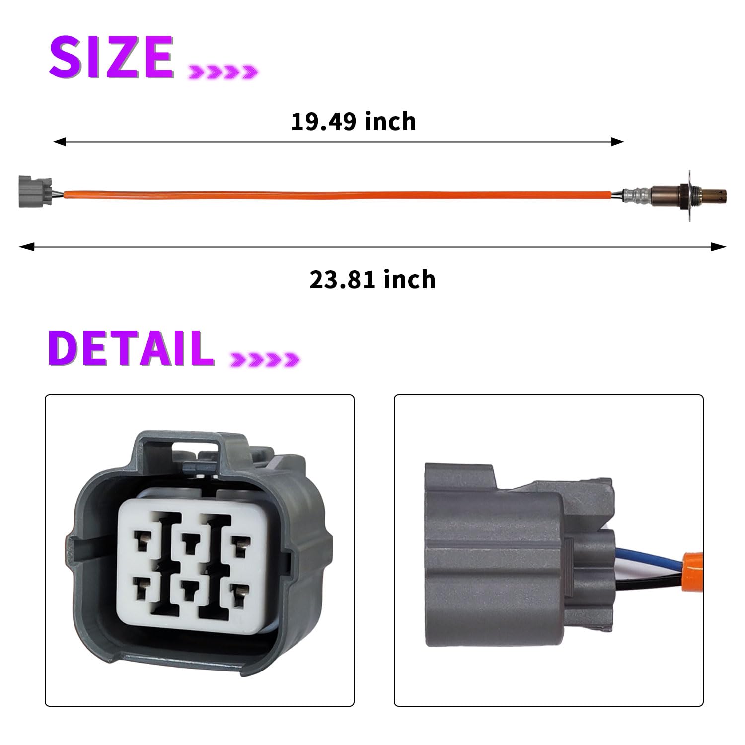 Archaic Sensor de oxígeno O2 con relación de combustible de aire 234-9123 compatible con Subaru Legacy Outback Impreza Foreste Saab 9-2X H4 2.5L