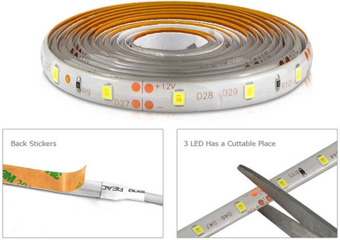ROCON P Sistema de iluminación LED digital activado por movimiento para debajo de la cama con sensores de movimiento, 2 x 3.3 pies  3.3 ft sensor de
