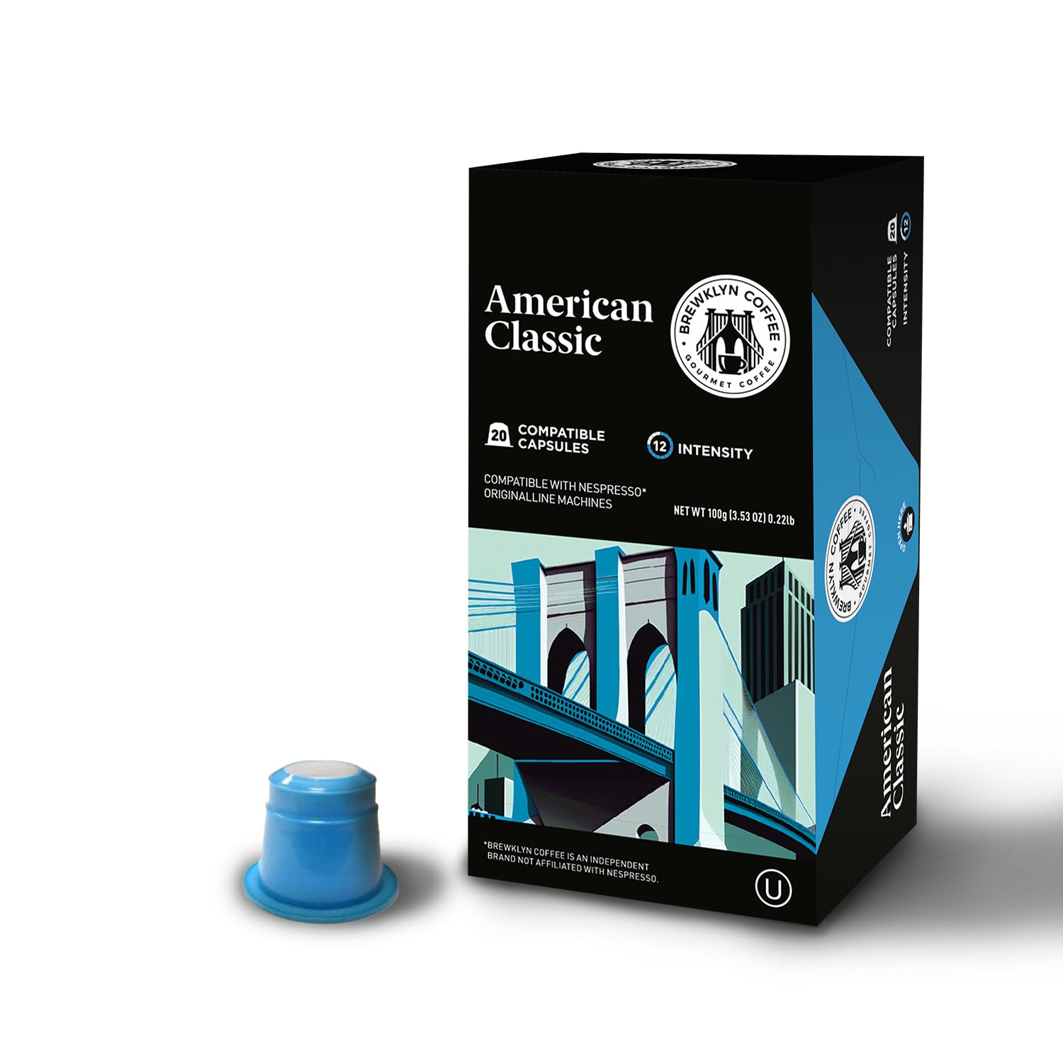 BREWKLYN COFFEE Para máquina original Nespresso, 120 cápsulas certificadas de café expreso genuino compatible con Nespresso Original (American