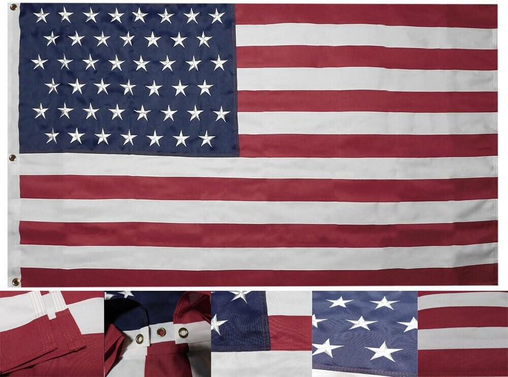 Bandera bordada de nailon 600D de 4 x 6 pulgadas de alta calidad de Estados Unidos 45 4’x6′