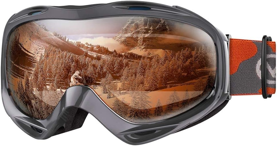 OutdoorMaster – Gafas de esquísnowboard para hombres, mujeres y jóvenes, 100% protección contra rayos ultravioleta, para usar sobre los anteojos