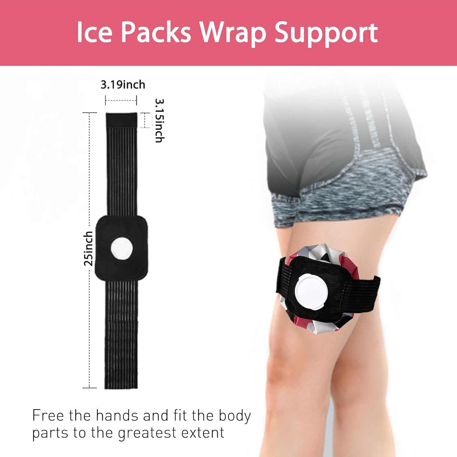Bolsa de hielo reutilizable para lesiones, bolsa de hielo para lesiones, bolsa de agua caliente para terapia de calor y frío, bolsa de hielo sin