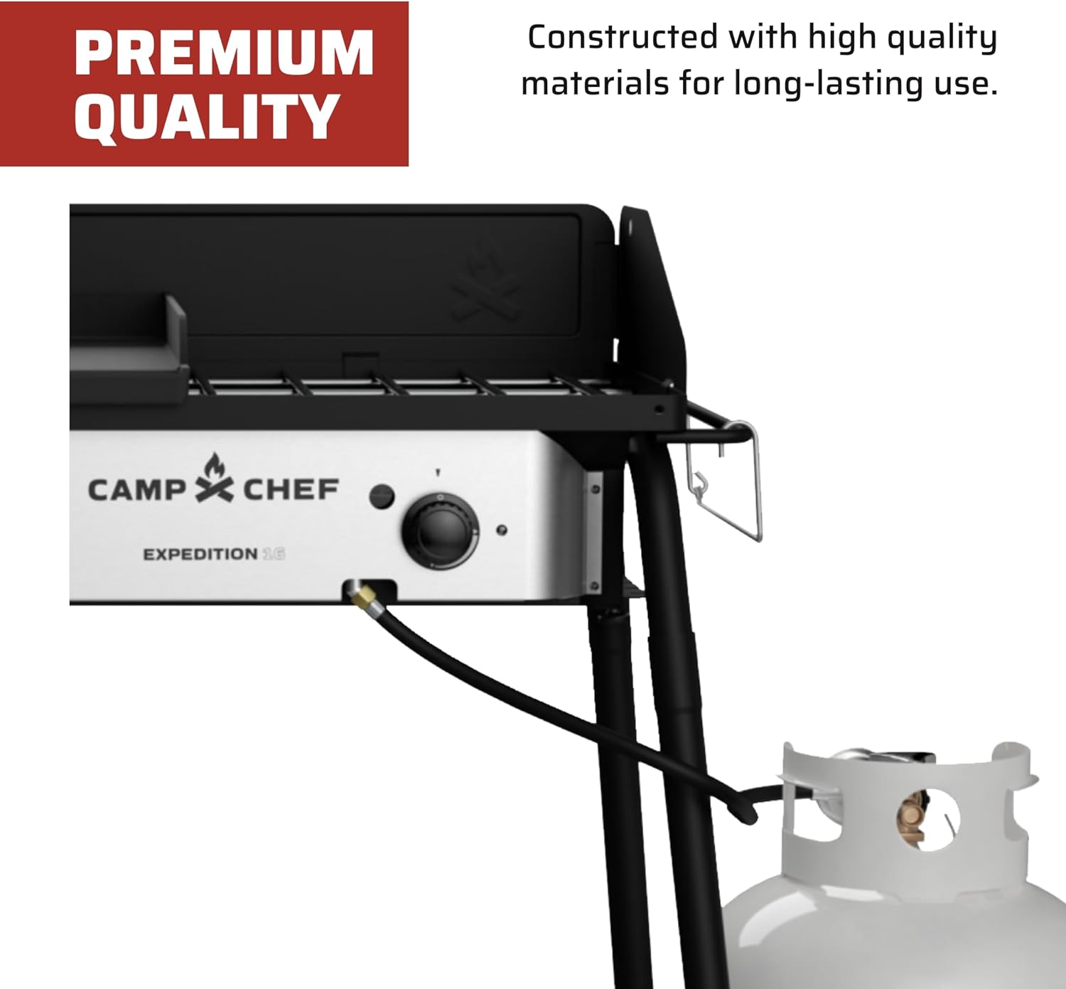 Camp Chef Juego de manguera reguladora – Pieza de estufa de manguera de propano – Conector de tanque de propano estándar – MIP de 38″ con rosca de