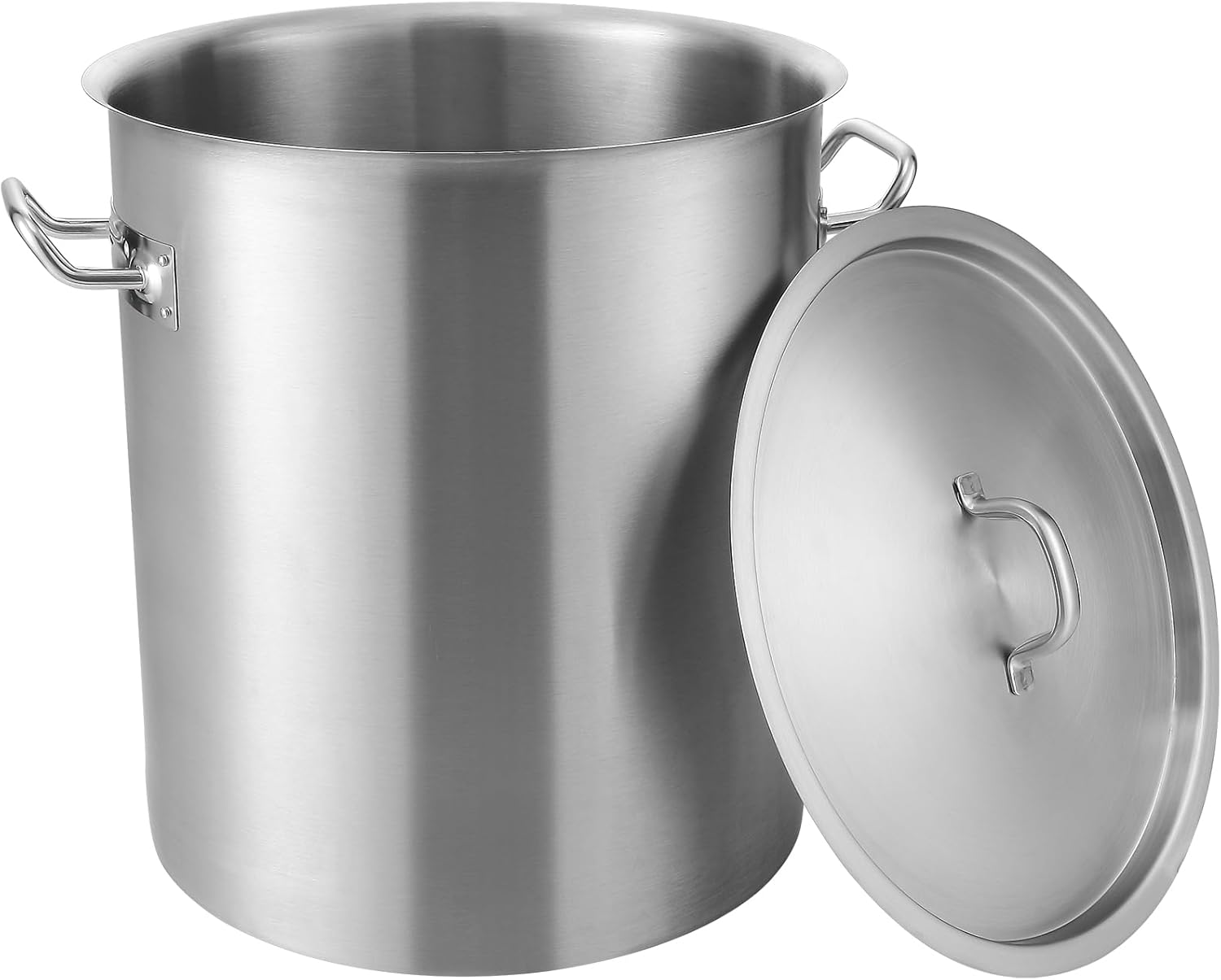 VEVOR Olla de acero inoxidable 188, ollas de cocina grandes de 42 cuartos de galón, olla multiusos con base compuesta, olla de grado comercial
