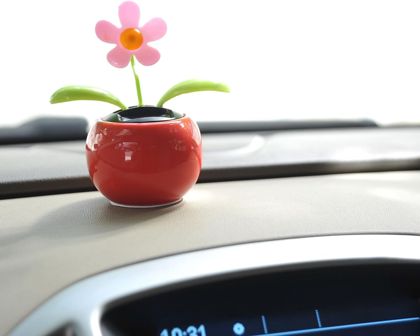 PowerTRC Flor bailarina con energía solar  Juguete de regalo de decoración de escritorio, ventana o automóvil  No requiere baterías  Divertida flor