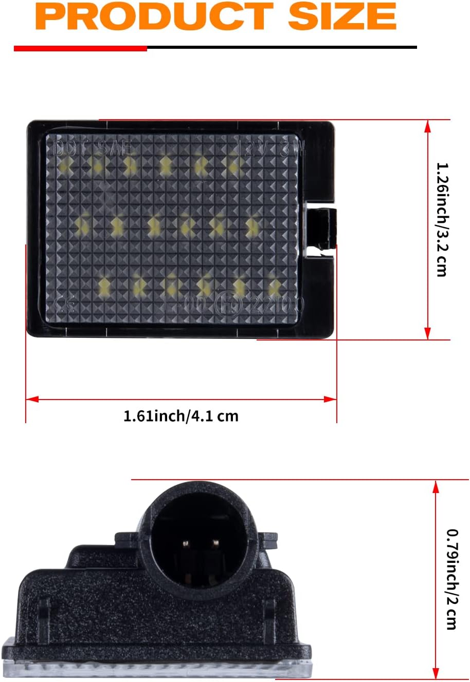 Gempro Luces LED para matrícula, lámparas traseras para camioneta Dodge Durango 2014 2015 2016 2017 2018 2019 2020 2021 2022