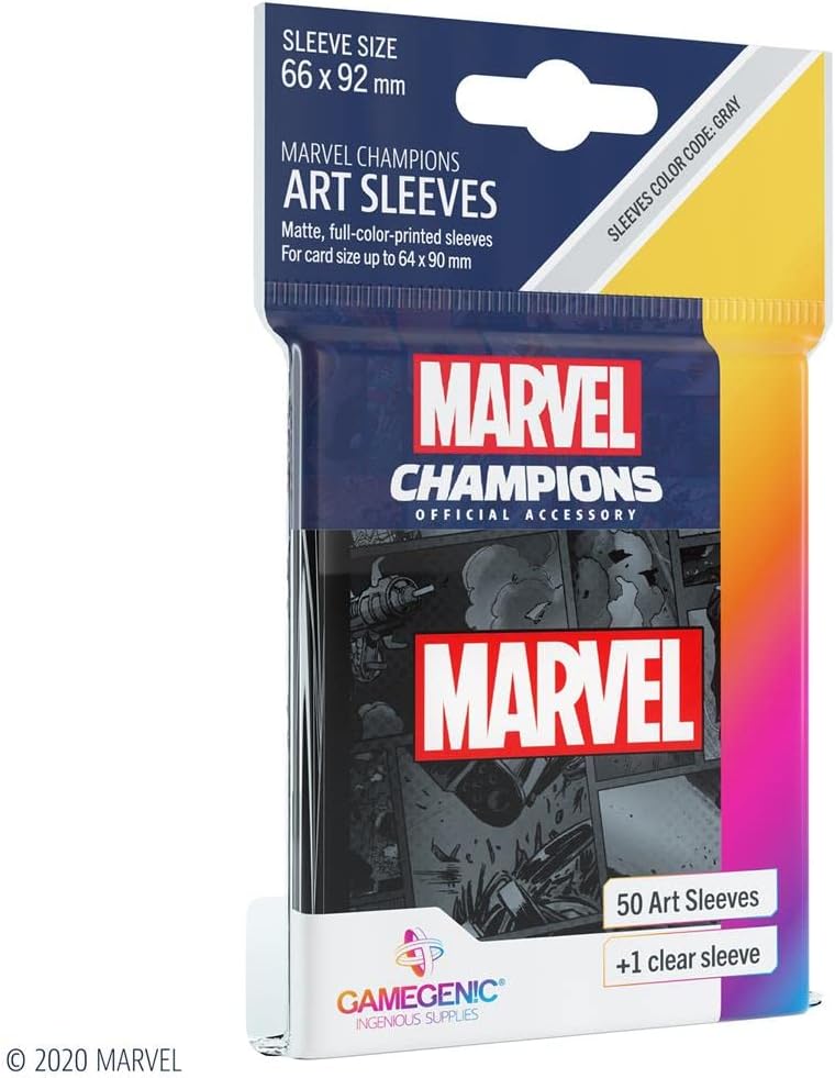 GameGenic Marvel Champions The Card Game – Fundas oficiales de Black Panther Art  Paquete de 50 fundas artísticas y 1 funda transparente  Soporte