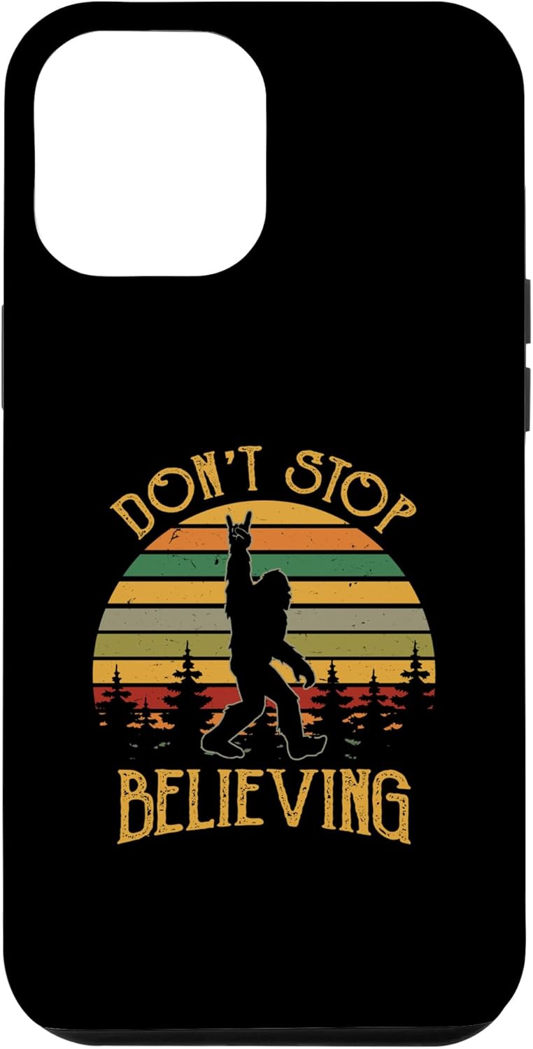 Funda Sasquatch para iPhone 12 Pro Max Don’t Stop Believing Bigfoot Rock and Roll