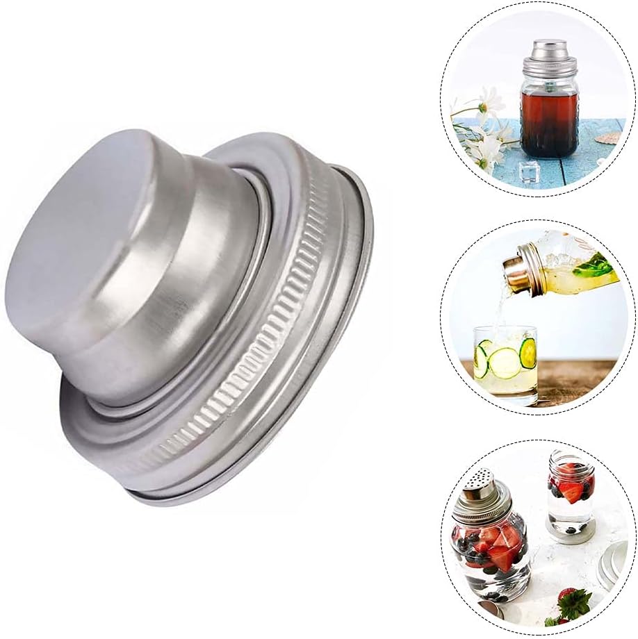 DOITOOL Tapa de coctelera de acero inoxidable 304 duradera para coctelera (plata) herramienta de vino y bar, 1 ud
