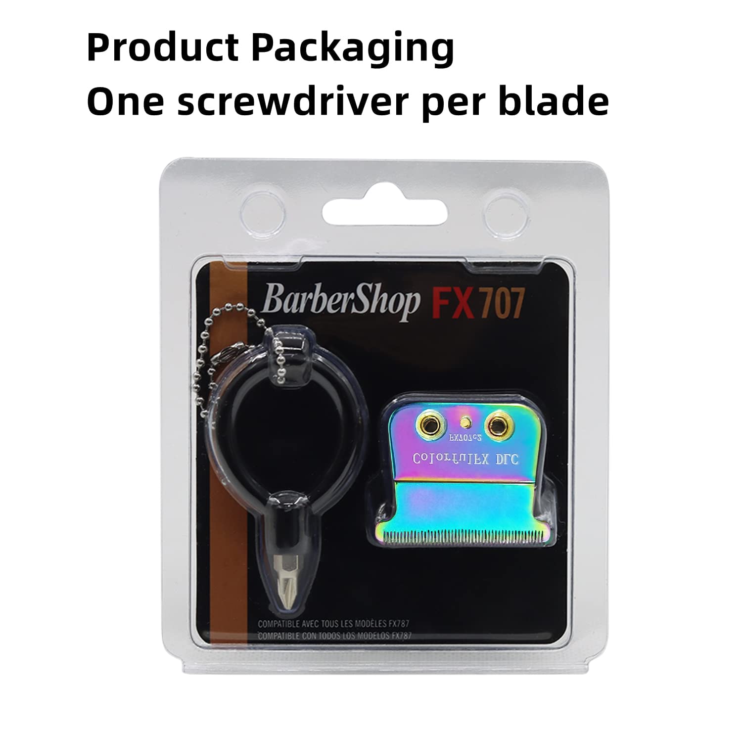 Cuchilla DLC de repuesto compatible con BaBylissPRO FX787 Series y FX726, para recortadoras de cabello FX787 y LoPROFX FX726, ColorfulFX FX707c2