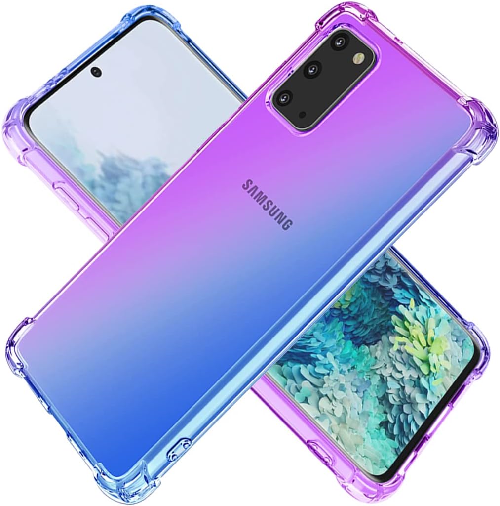 KOARWVC Funda para Galaxy S20 5G, Samsung S20 SM-G981U, funda transparente degradado, delgada, antiarañazos, TPU, a prueba de golpes, funda