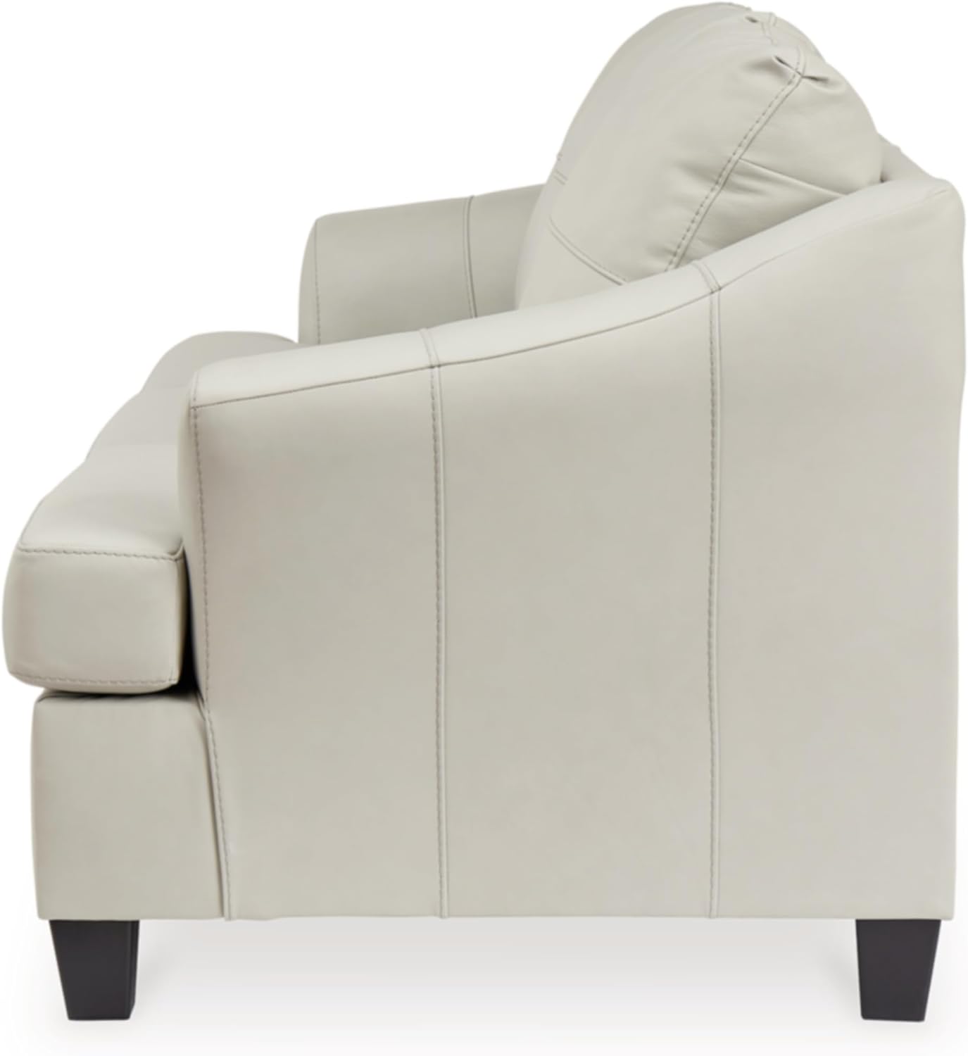 Signature Design by Ashley Sofá moderno de cuero Genoa, color blanco