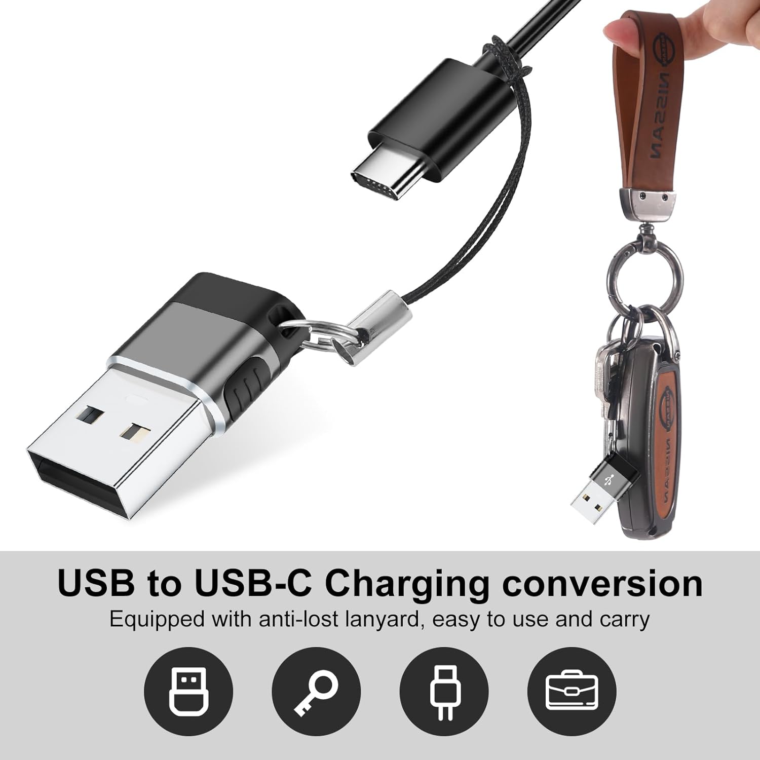 BaseNew Paquete de 8 adaptadores USB a USB C, adaptador USB A a USB C, adaptador USB C a USB, adaptador USB a C, adaptador USB C a A, convertidor