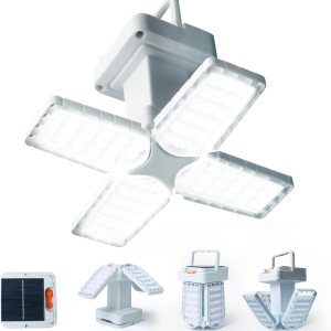 Faroles solares para acampar recargables de 5600 lúmenes, linterna de camping plegable, funciona con energía solar, 3 modos de iluminación, luces Faroles solares para acampar recargables de 5600 lúmenes, linterna de camping plegable, funciona con energía solar, 3 modos de iluminación, luces