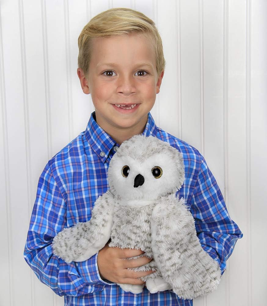 Bearington Owlfred – Peluche de búho nevado blanco, 11 pulgadas