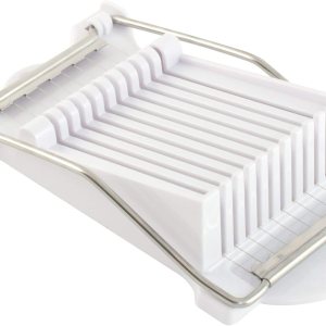 HIC Kitchen Almuerzo de carne con alambres de acero inoxidable, sin BPA, corta 9 rebanadas iguales 8.75 x 5 x 2 pulgadas, apto para lavavajillas, HIC Kitchen Almuerzo de carne con alambres de acero inoxidable, sin BPA, corta 9 rebanadas iguales 8.75 x 5 x 2 pulgadas, apto para lavavajillas,