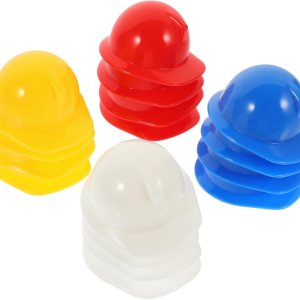 jojofuny Sombrero duro de construcción 40pcs Mini sombrero de construcción plástico mascota miniatura muñeca sombreros jojofuny Sombrero duro de construcción 40pcs Mini sombrero de construcción plástico mascota miniatura muñeca sombreros