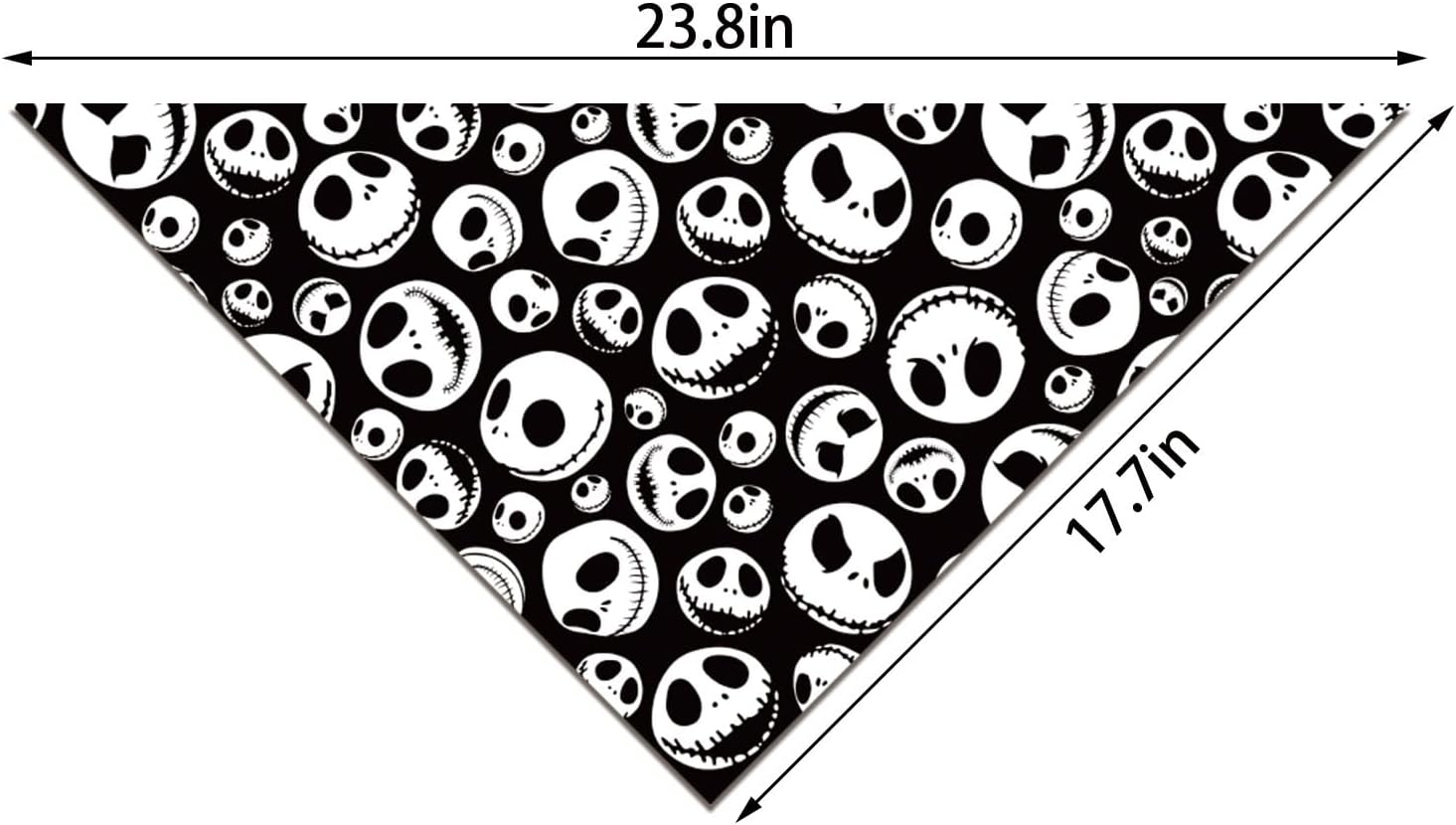 The Nightmare Before Christmas – Bandana para perro de Halloween, Jack Skellington, decoración de cumpleaños, diseño de calavera para mascota,