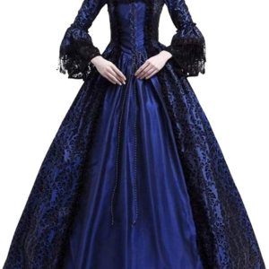 luwita Gothic Dress for Women Steampunk Witch Goth Costume Halloween Victorian Ball Gown Floor Length Irish Dress Corset luwita Gothic Dress for Women Steampunk Witch Goth Costume Halloween Victorian Ball Gown Floor Length Irish Dress Corset