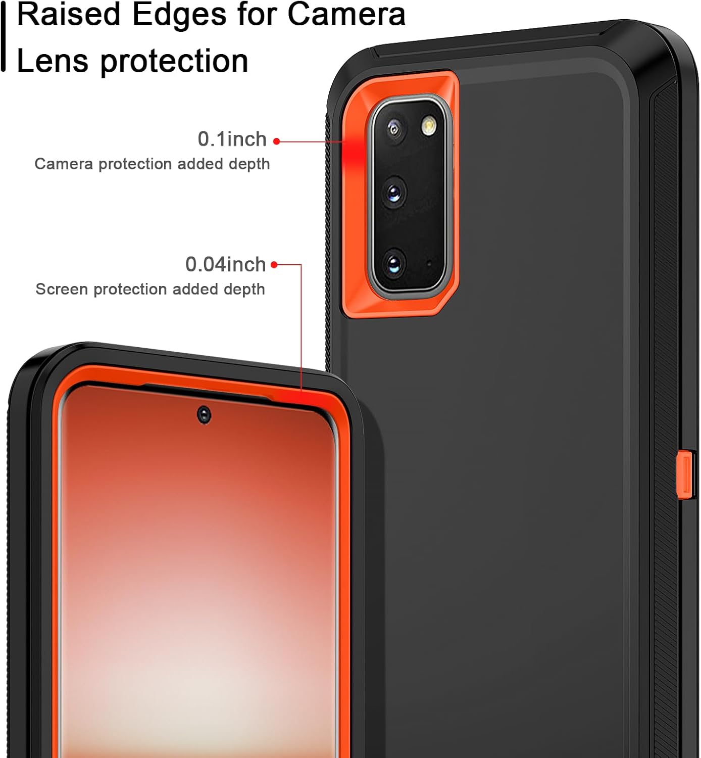 I-HONVA Funda para Galaxy S20 de 6.2 pulgadas no compatible con S20 Plus a prueba de golpes, polvo y caídas, protección de cuerpo completo de 3
