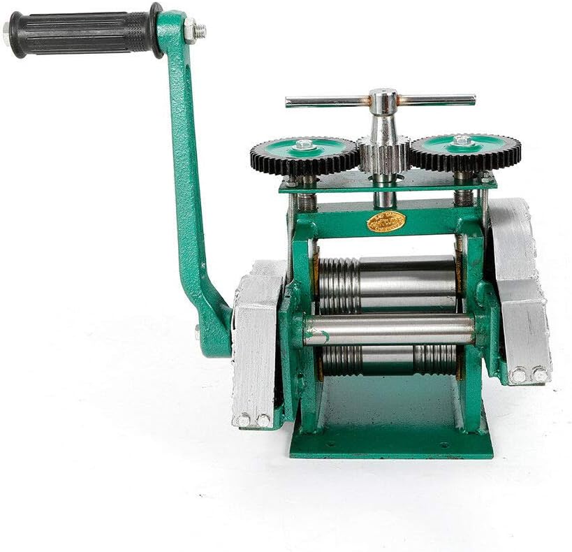 Máquina de laminador de joyería, máquina de laminador de combinación manual de rodillos de 4.7 pulgadas4.724 in, máquina de aplanar, 35503.346 in,