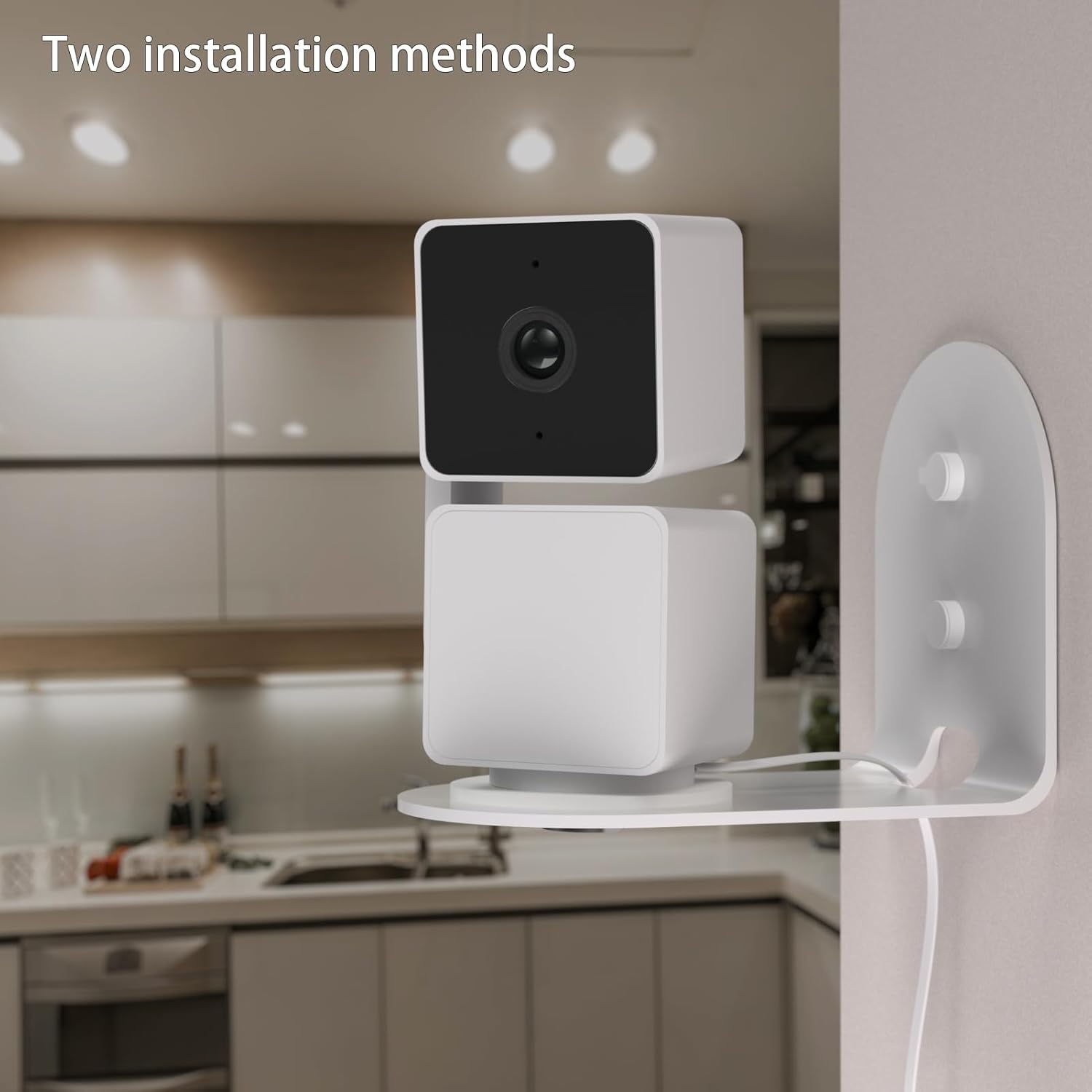 Soporte de pared de metal para Wyze Cam Pan V3  Cam Pan V2, extensión de la bandeja de leva v3 que proporciona mejores ángulos de visión,