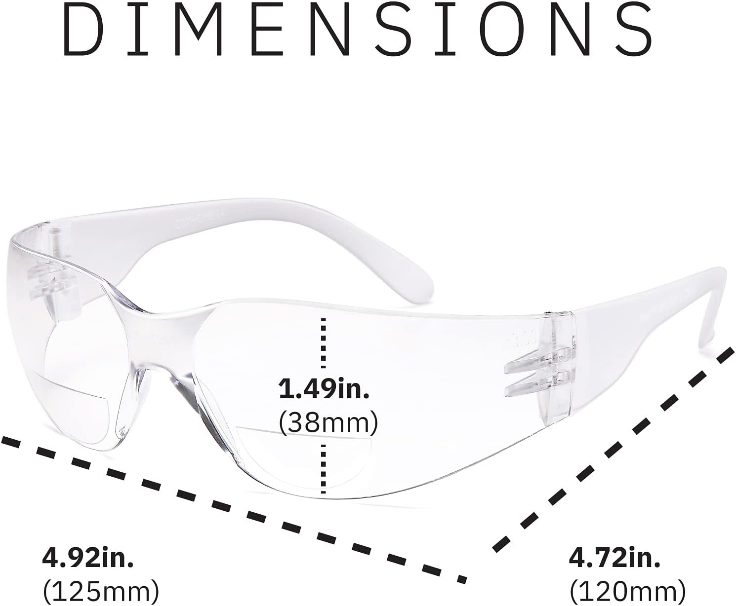 Lectores de gafas de seguridad de lectura bifocales de rayos gamma