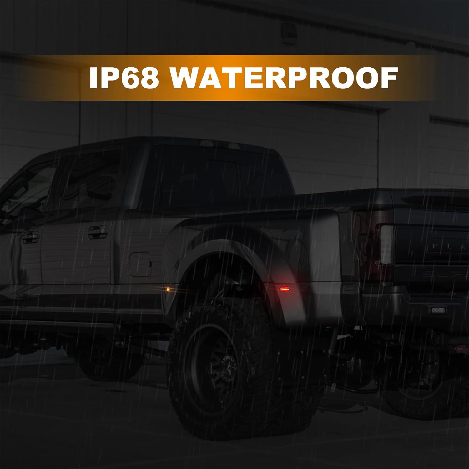 NEIFILES 4 luces LED laterales compatibles con Ford F350 F450 Super Duty 2011-2018 luces de parachoques delanteras y traseras dobles