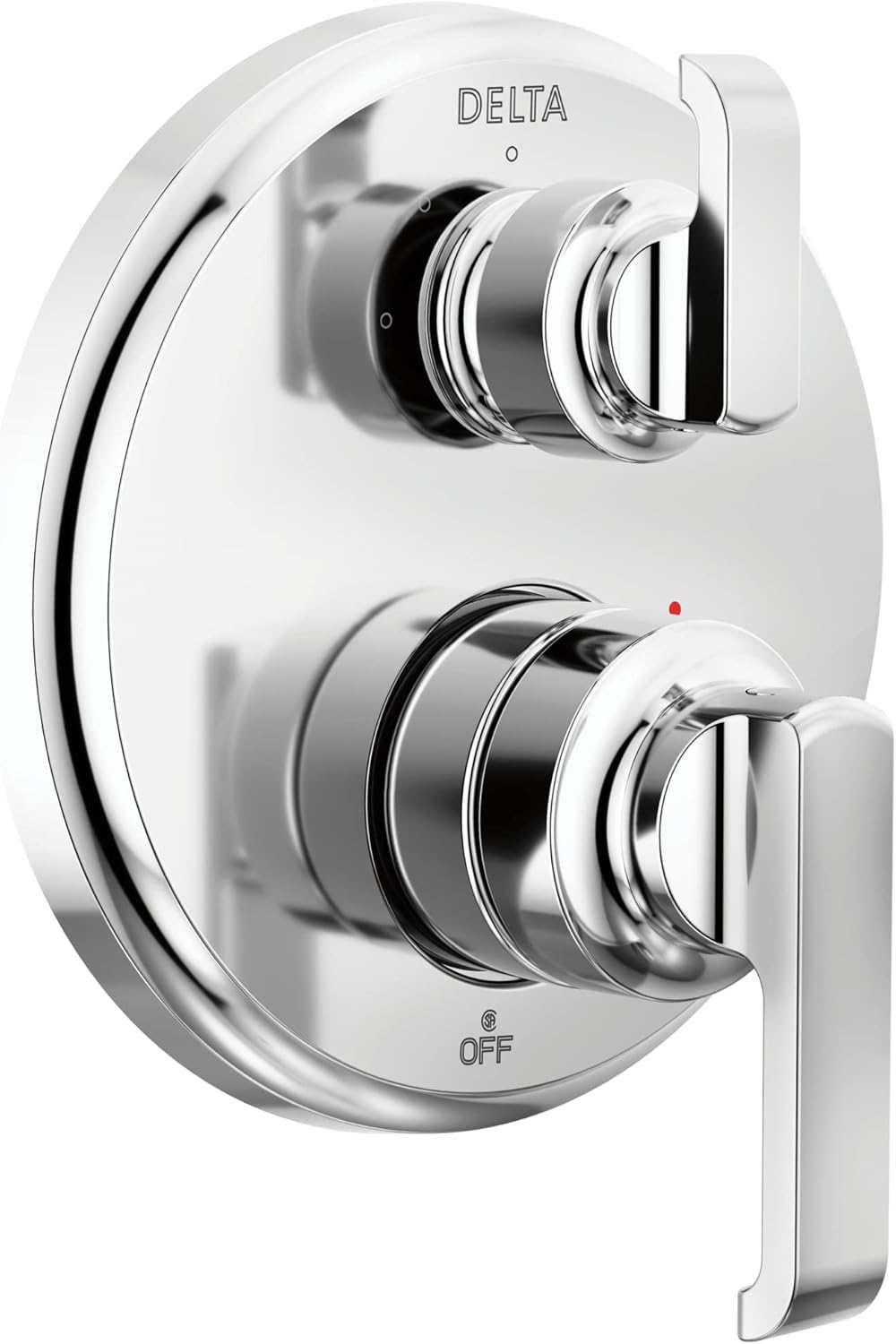 Delta Faucet Tetra Serie 14 Kit de ajuste integrado de válvula desviadora cromada de 3 ajustes, kit de moldura de válvula desviadora cromada, kit de