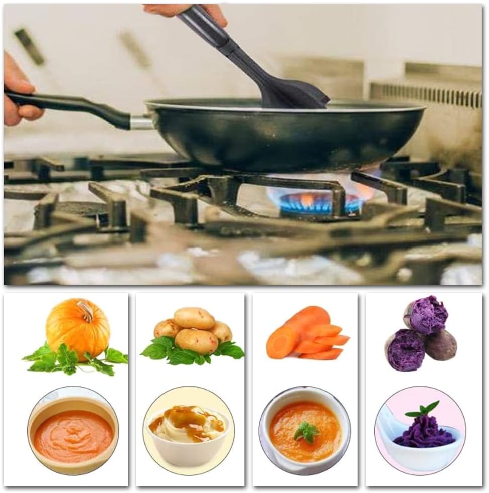 YILUXIANGYANG Picador de carne picada resistente al calor, herramienta de corte de cocina con mango antideslizante para carne picada, mantequilla,