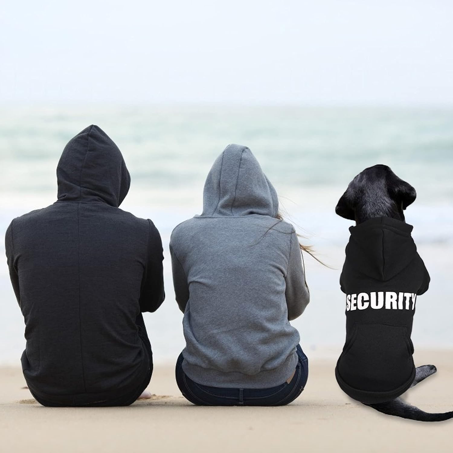 Uteuvili – Sudadera de seguridad con capucha para perros – Suave ropa de vellón cepillado para perros – Sudadera con capucha y bolsillo para perros