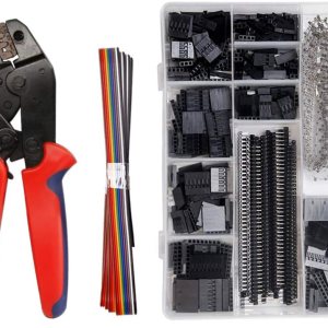 Kit de herramientas de prensado, crimpadora de trinquete, juego de alicates de trinquete Dupont con 1550 piezas de 0.100 in Dupont 1 2 3 4 5 6 8 Kit de herramientas de prensado, crimpadora de trinquete, juego de alicates de trinquete Dupont con 1550 piezas de 0.100 in Dupont 1 2 3 4 5 6 8