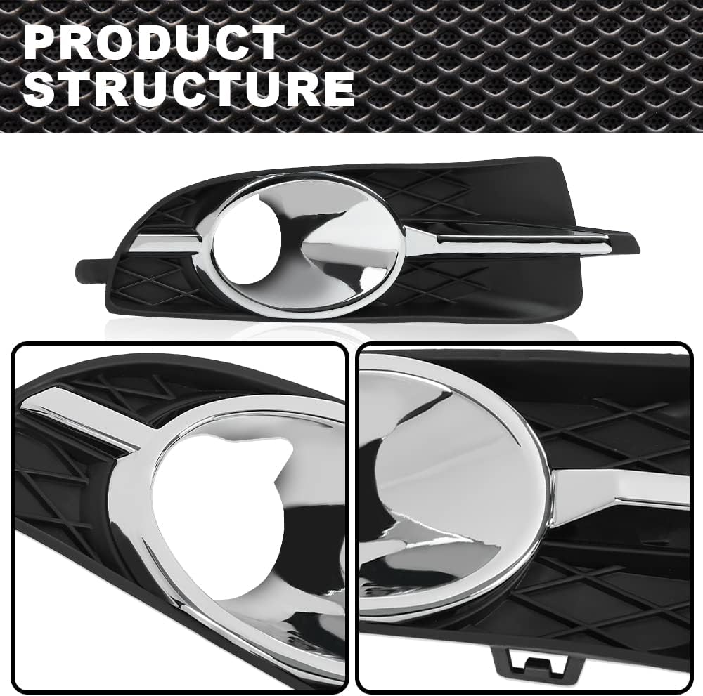 Cubierta de bisel de lámpara antiniebla compatible con Buick Lacrosse 2010 2011 2012 2013 Compatible con Buick Allure 2010 antiniebla cubierta de