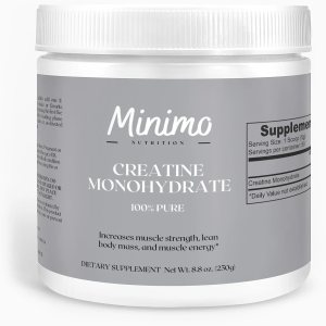 Minimo Nutrition, Monohidrato de creatina en polvo, 5000 mg por porción, 50 porciones, 100% puro, apoya la energía y la fuerza muscular, 8.8 onzas Minimo Nutrition, Monohidrato de creatina en polvo, 5000 mg por porción, 50 porciones, 100% puro, apoya la energía y la fuerza muscular, 8.8 onzas