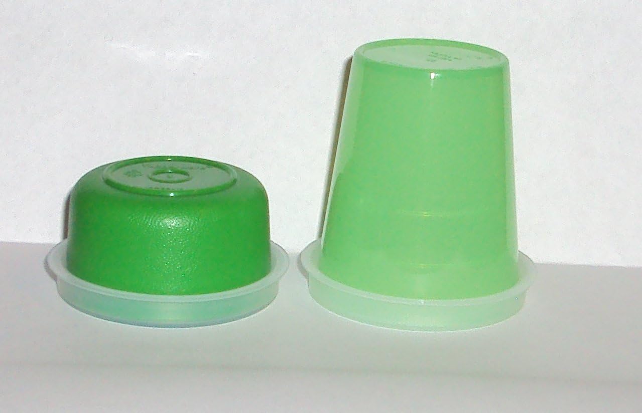 Tupperware Midget Smidgets – Juego de 2 mini cuencos de 2 onzas y 1 onza verde
