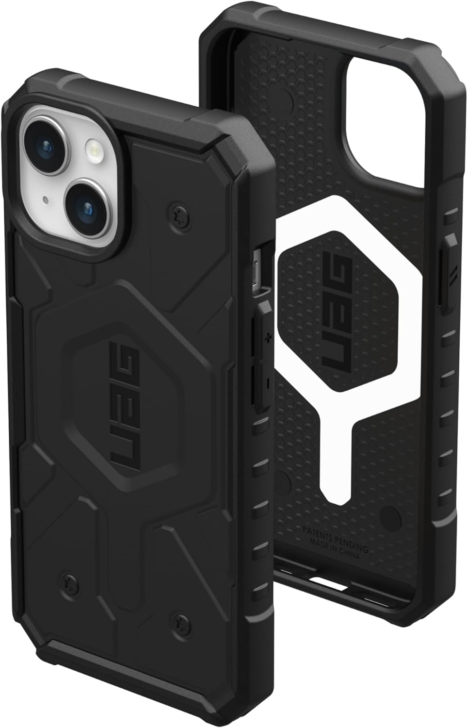 URBAN ARMOR GEAR UAG – Funda compatible con iPhone 15 de 6.1 pulgadas, Pathfinder color negro, imán integrado compatible con carga MagSafe, funda
