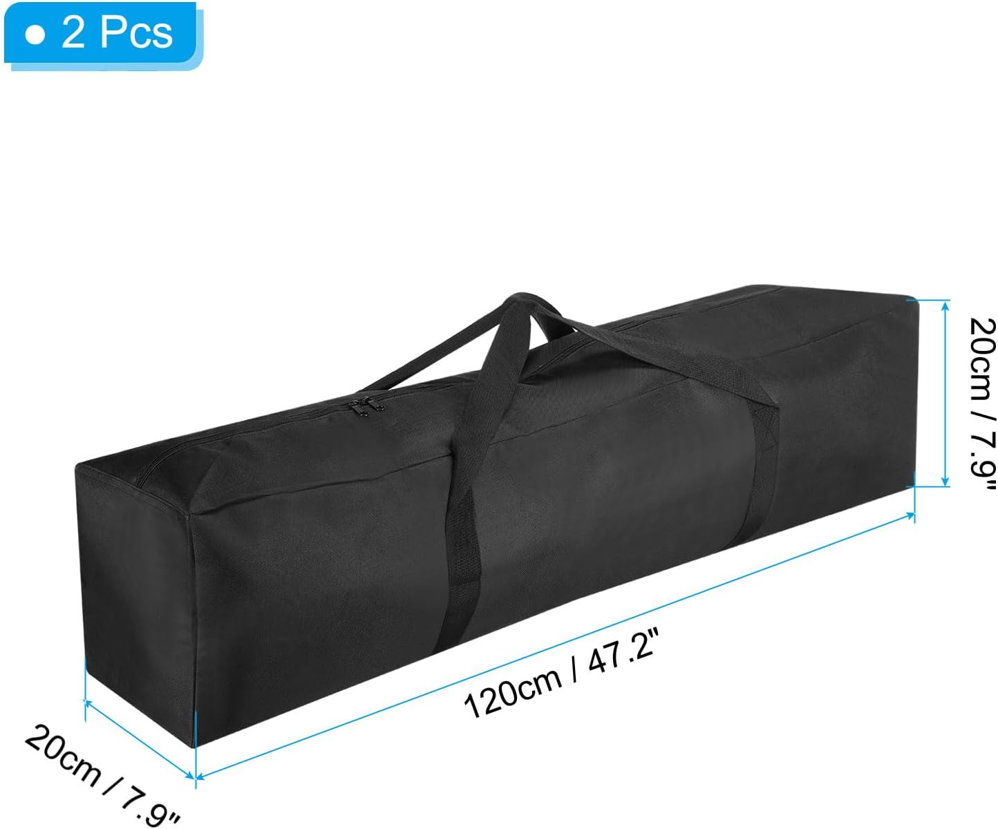 PATIKIL Bolsa de repuesto para silla de campamento de 47 pulgadas, paquete de 2 bolsas de transporte plegables de nailon, bolsa grande con