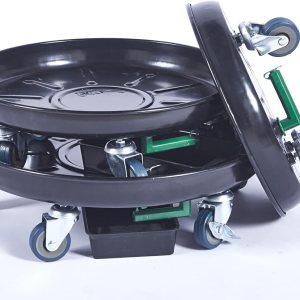 Organizador para plantas con ruedas, soporte de hierro resistente, carrito redondo para macetas para interiores y exteriores, sistema de drenaje Organizador para plantas con ruedas, soporte de hierro resistente, carrito redondo para macetas para interiores y exteriores, sistema de drenaje