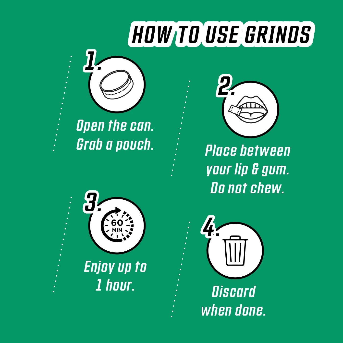 Bolsas de café Grinds  3 latas de vainilla  Sin tabaco, sin nicotina alternativa saludable  18 bolsas por lata