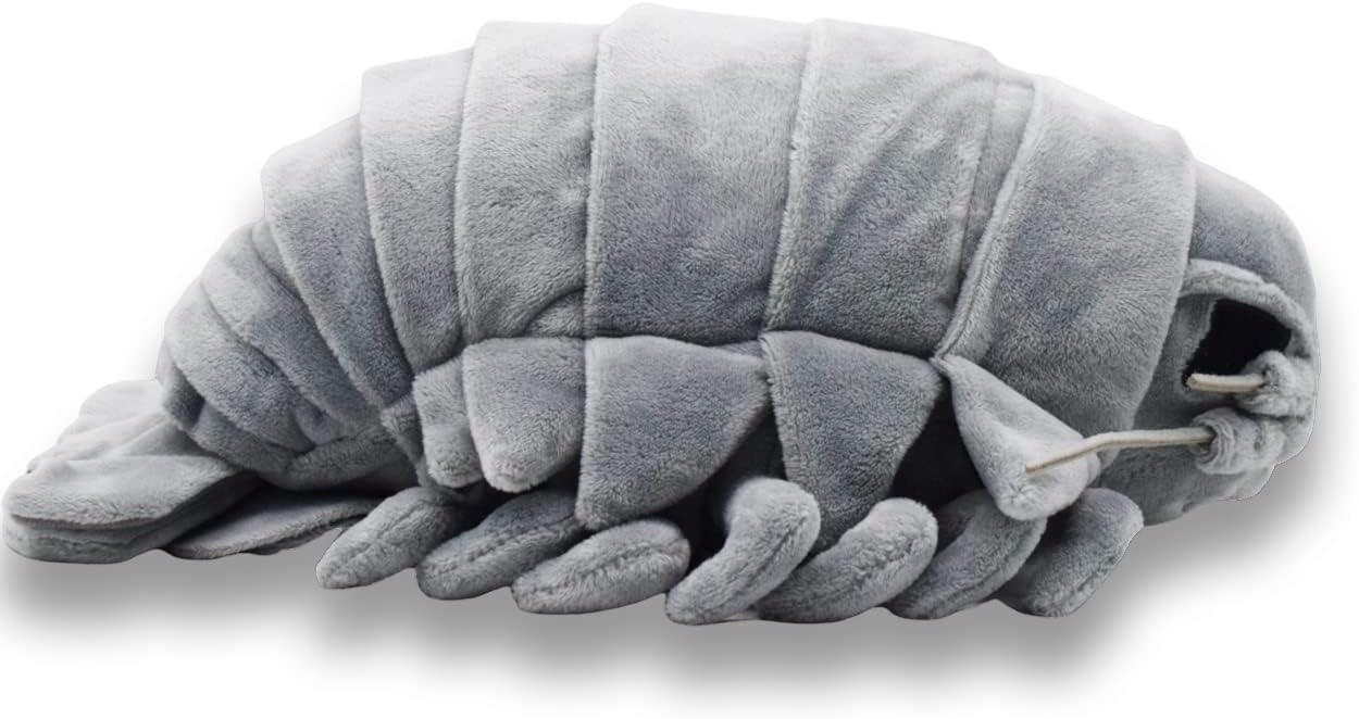 Juguete de peluche de isópodo gigante realista, peluches realistas del océano, muñeca de animales de simulación